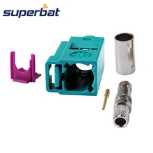 Superbat Fakra Z Crimp Waterblue /5021 нейтральный кодирующий разъем для RF коаксиального кабеля RG58 LMR195 Superbat Fakra Z Crimp Waterblue /5021 нейтральный кодирующий разъем для RF коаксиального кабеля RG58 LMR195