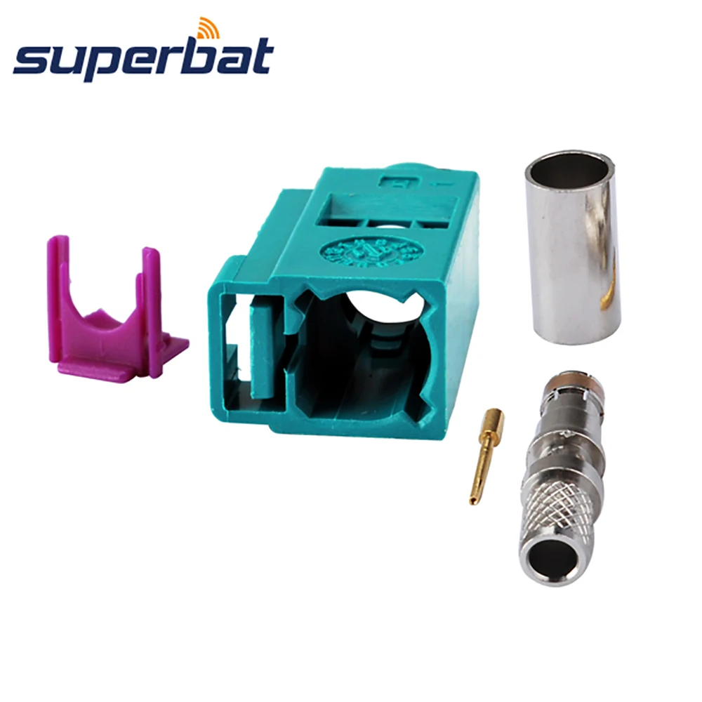 Superbat Fakra Z Crimp Waterblue /5021 нейтральный кодирующий разъем для RF коаксиального кабеля