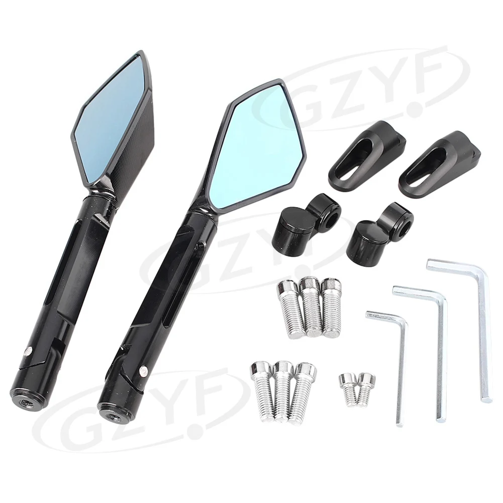 Rear View Side Wing Mirrors for most Motorcycle street bikes/cruisers/choppers/dirt bikes/scooters with 8mm & 10mm thread