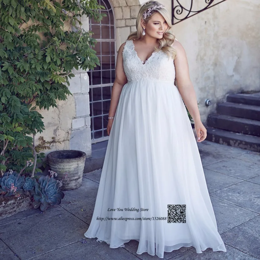 Vestido Branco Plus  Size  Maternity  Wedding  Dresses  Empire 