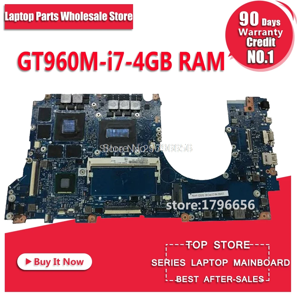 

4GB N501JW Motherboard rev2.1 I7 cpu For ASUS N501J UX501J G501J UX50JW Laptop motherboard N501JW Mainboard N501JW Motherboard