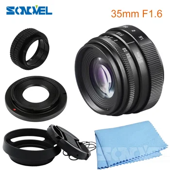 

35mm F1.6 CCTV Lens C Mount Camera Lens +Lens Hood kit For Sony NEX-5R NEX-F3 NEX-7 NEX-5N NEX-5C NEX-C3 NEX-3 NEX-5 A6300 A5100
