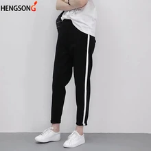 Женские спортивные брюки длиной до щиколотки, дышащие полосатые Беговые тренировочные брюки для тенниса для тренировок, фитнеса, брюки женский спортивный костюм