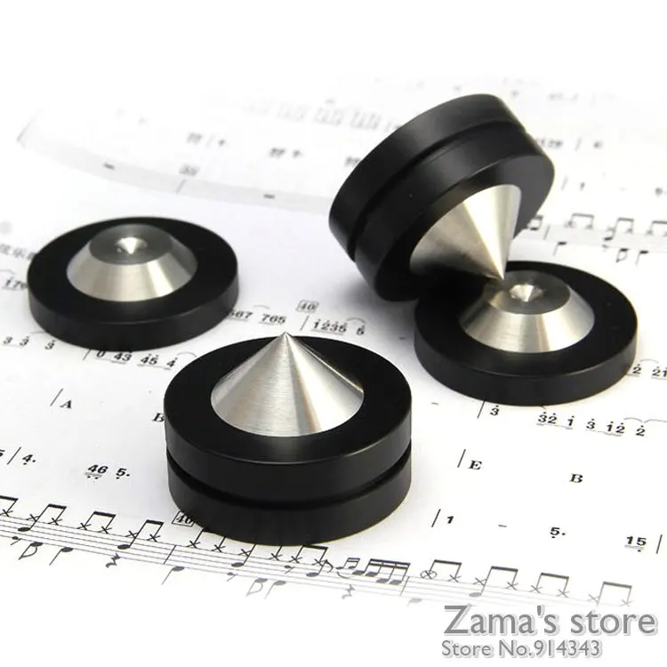 4 Pair Sound Isolation Feet Speaker Spikes,HiFi Mounts Amplifier Black