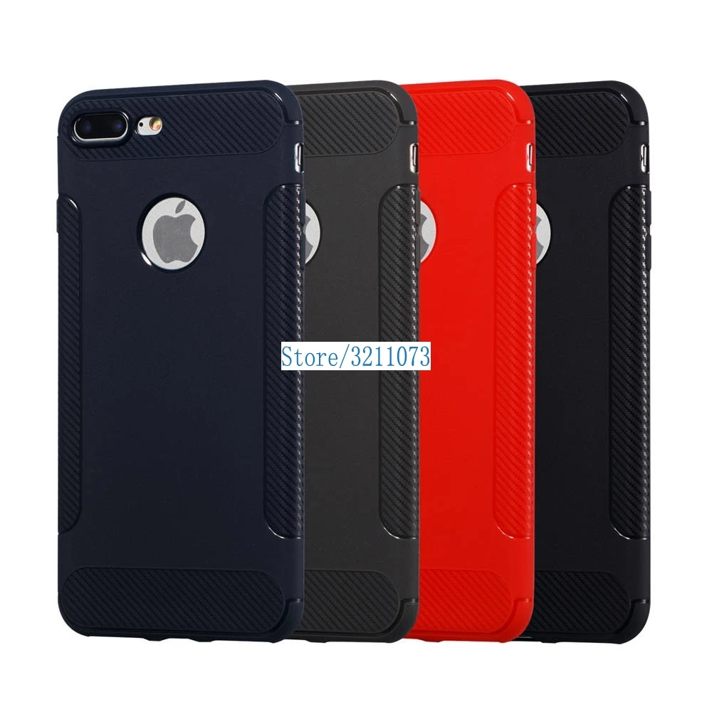 

For Apple iPhone 7Plus 8Plus Matte Phone Covers Cases Carbon Case Soft Silicon TPU Cases Mens Womans For iPhone7Plus iPhone8Plus