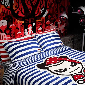 

Brand100%Cotton HI PANDA Cartoon comfortable bedding set bedclothe 4pcs/set duvet quilt cover bed sheet bed cover pillow cases