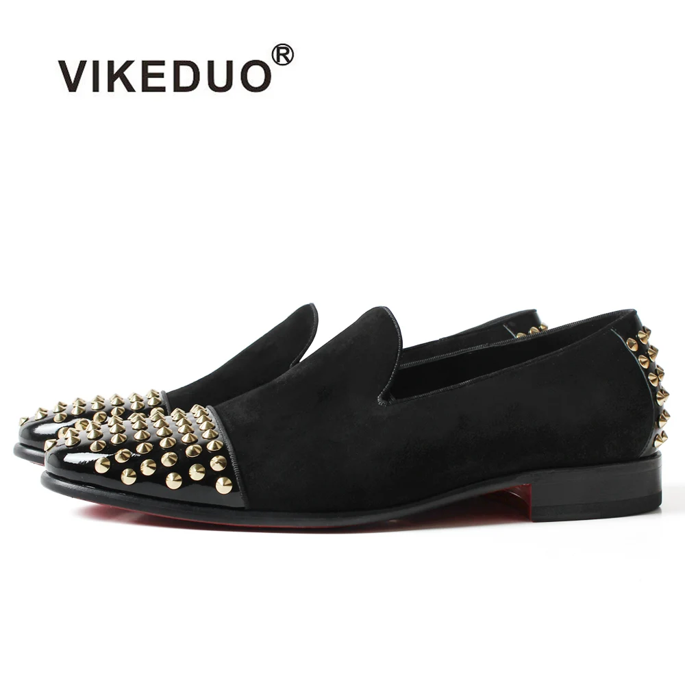 2019 Flat Shoes Hot Vikeduo Handmade Black Suede 100% Genuine Leather Fashion Casual Dress Party Original Design Mens Loafer 2019 Flat Shoes Hot Vikeduo Handmade Black Suede 100% Genuine Leather Fashion Casual Dress Party Original Design Mens Loafer