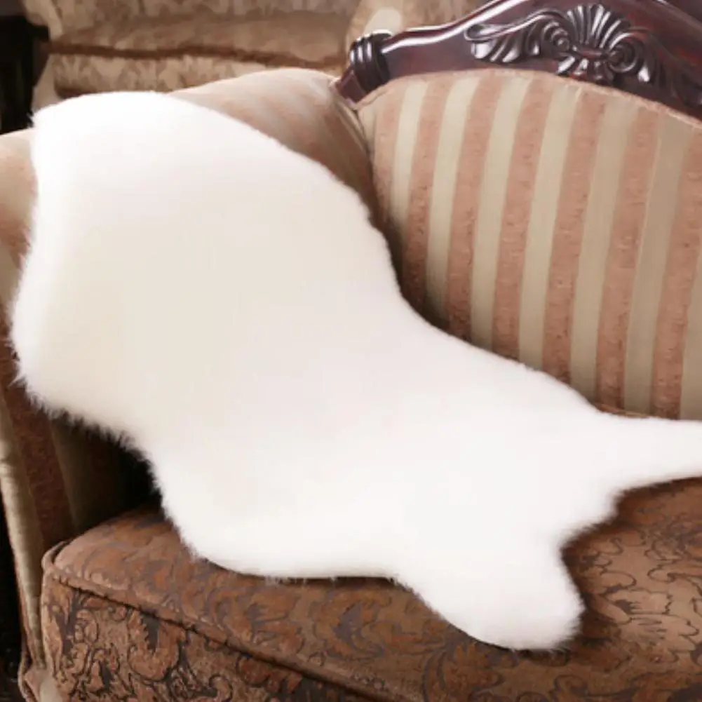 

Soft Synthetic Sheepskin Rug for The Living Room Floor of Bedroom Plush Carpet Silky White Faux Fur Rug Rugs Bedroom Decor