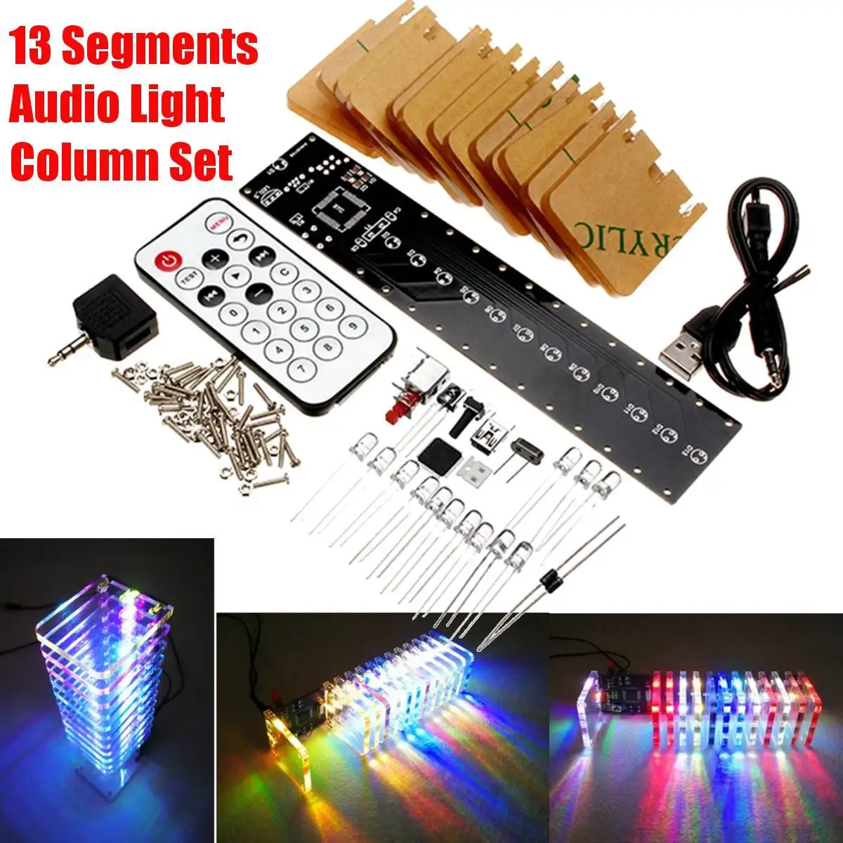 LEORY 16x16 268 LED DIY 3D LED Light Cube Kit музыкальный спектр Diy Электронный комплект с пультом дистанционного управления для самостоятельной сварки энтузиастов