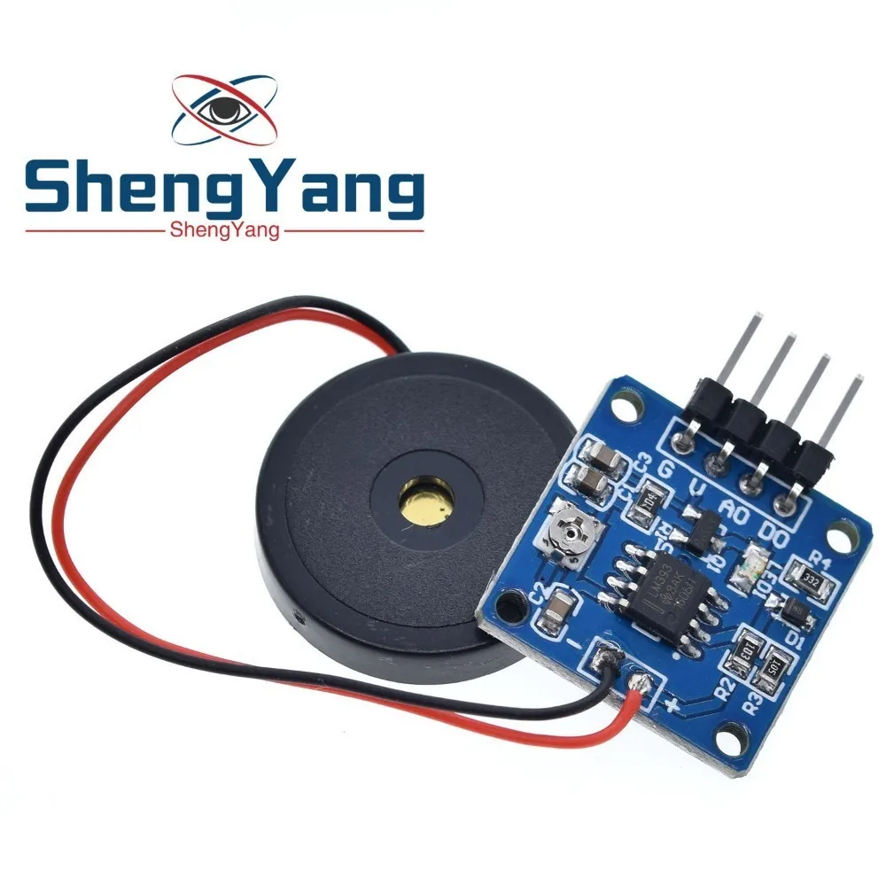

ShengYang 5V Piezoelectric Film Vibration Sensor Switch Module TTL Level Output For Arduino