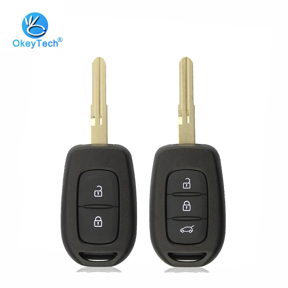 

OkeyTech for Renault Remote Key Shell 2/3 Button Flip Folding Uncut Blank Blade Auto Car Cover Case Replacement Fob for Renault