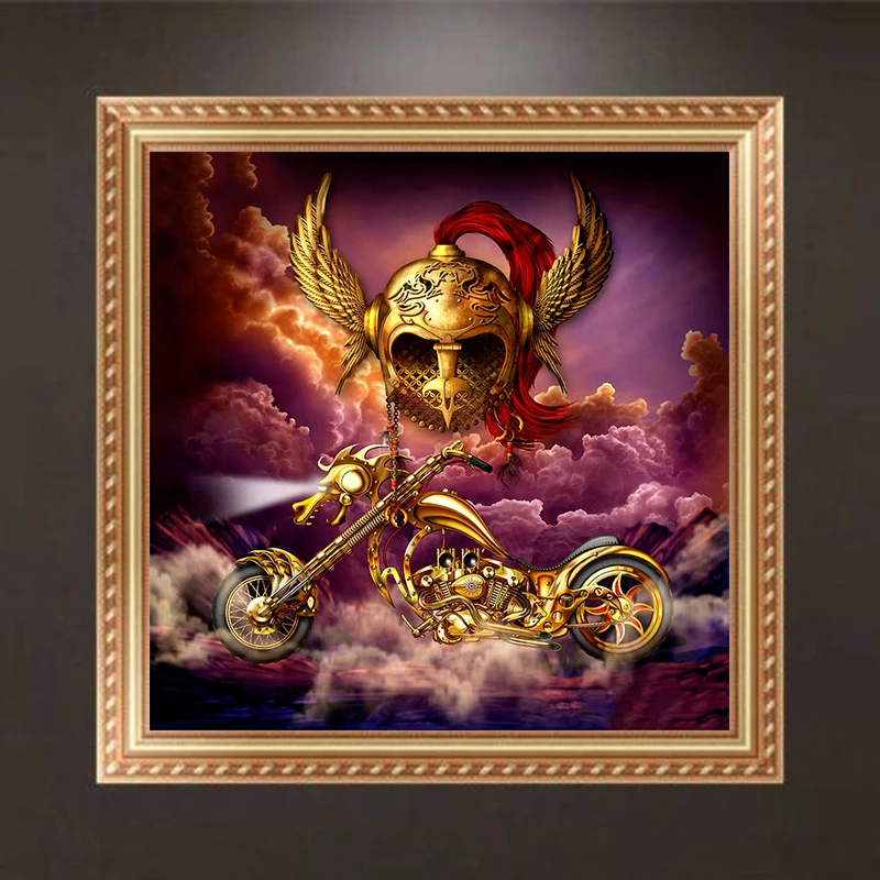 

Full Square/Round Drill 5D DIY Diamond Painting "Skull motorcycle" 3D Embroidery Cross Stitch Mosaic Home Decor Gift