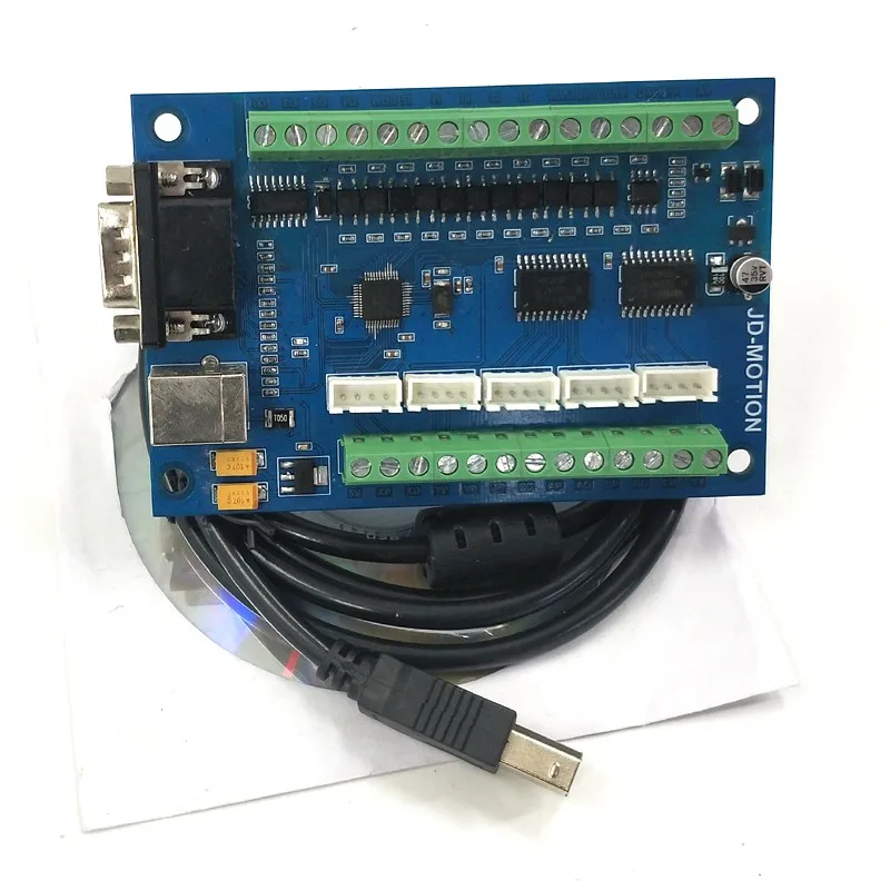 

MACH3 USB CNC 5 Axis kit, 3 pcs Nema 23 Stepper Motor 57+ 3pcs DM542 Stepper Motor Driver+ one MACH3 USB CNC 5 Axis Control card