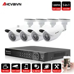 AHCVBIVN 4CH 1080P HDMI DVR SONY 1200TVL HD наружная камера безопасности Система 4 канала видеонаблюдения AHD DVR комплекты ночного видения камера