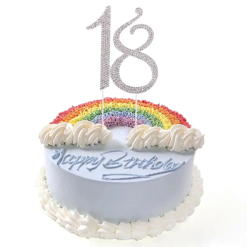 Блестящий горный хрусталь 15th 16th 18th 21th 25th 50th 60th 70th 90th годовщина день рождения торт