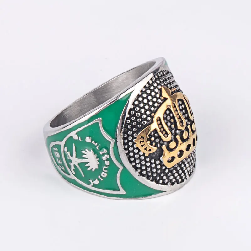 

Saudi Arabia Embelm Palm Tree Sword stainless steel ring