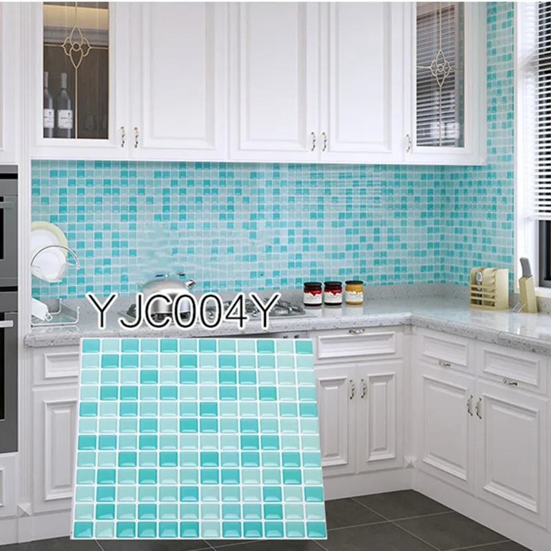 

Mosaic Wall Decoration Living Room Tile Peel and Stick Self adhesive Backsplash DIY Kitchen Bathroom Decor 3D Wall Stickers