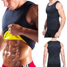 Черный Неопреновый мужской корректирующий жилет для похудения для фитнеса топы для похудения Корректирующее белье рубашки размера плюс M-4XL