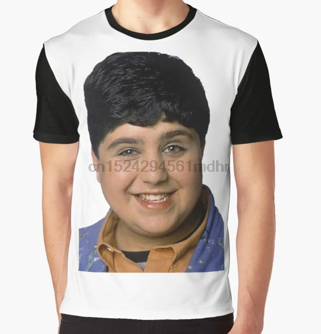 Мужская футболка с принтом Josh Peck Portrait коротким рукавом круглым вырезом и
