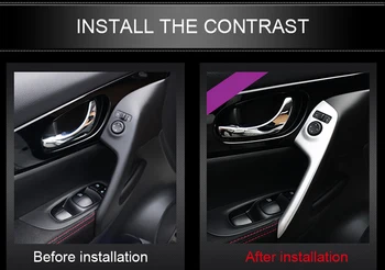 

Left Hand Drive! For Nissan Qashqai J11 2014 2015 2016 ABS Matte Interior Front Door Armrest Decoration Strip Cover Trim 2PCS