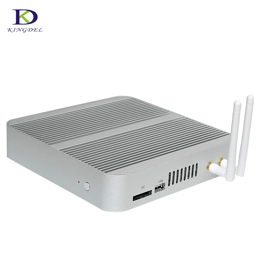 US $260.50 Nettop Business Mini PC Fanless Computer with 6th Gen Skylake Core i3 6100UWindows10 Desktop PC4USB303D Games TV BOX