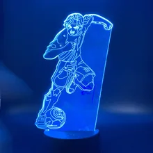 3d Led Night Light Manga Captain Tsubasa Football Player Figure Indoor Room Kids Nightlight Kyaputen Tsubasa Table Lamp Bedside tsubasa omnibus 10