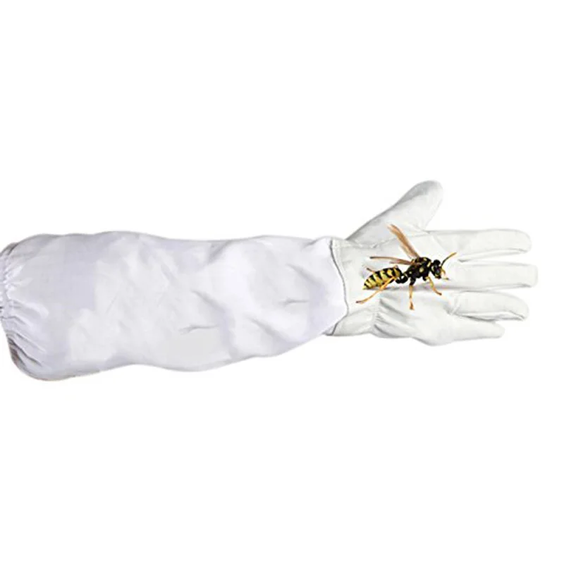 1 пара из Пчеловодство защитные перчатки с разрезами одежда с длинным рукавом серый и белый