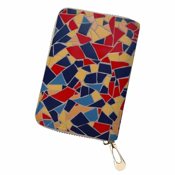 

Noisydesigns Unisex 3D id card holder Top Quality PU Leather purses Patchwork colour Personality Print for travel Passport Cover