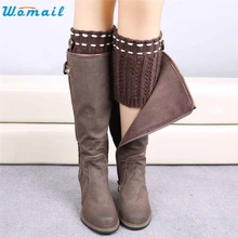 Womail нежный гетры Meias 1 пара Женская мода трикотажные гетры Носки Загрузки Крышка W7 fed30