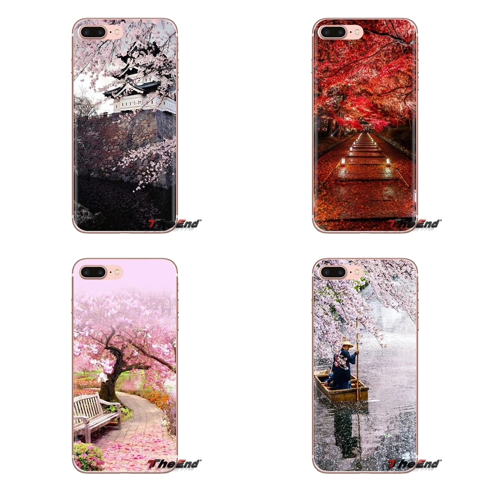 

Soft Transparent Cases Covers For Xiaomi Redmi 4A S2 Note 3 3S 4 4X 5 Plus 6 7 6A Pro Pocophone F1 Japan sakura