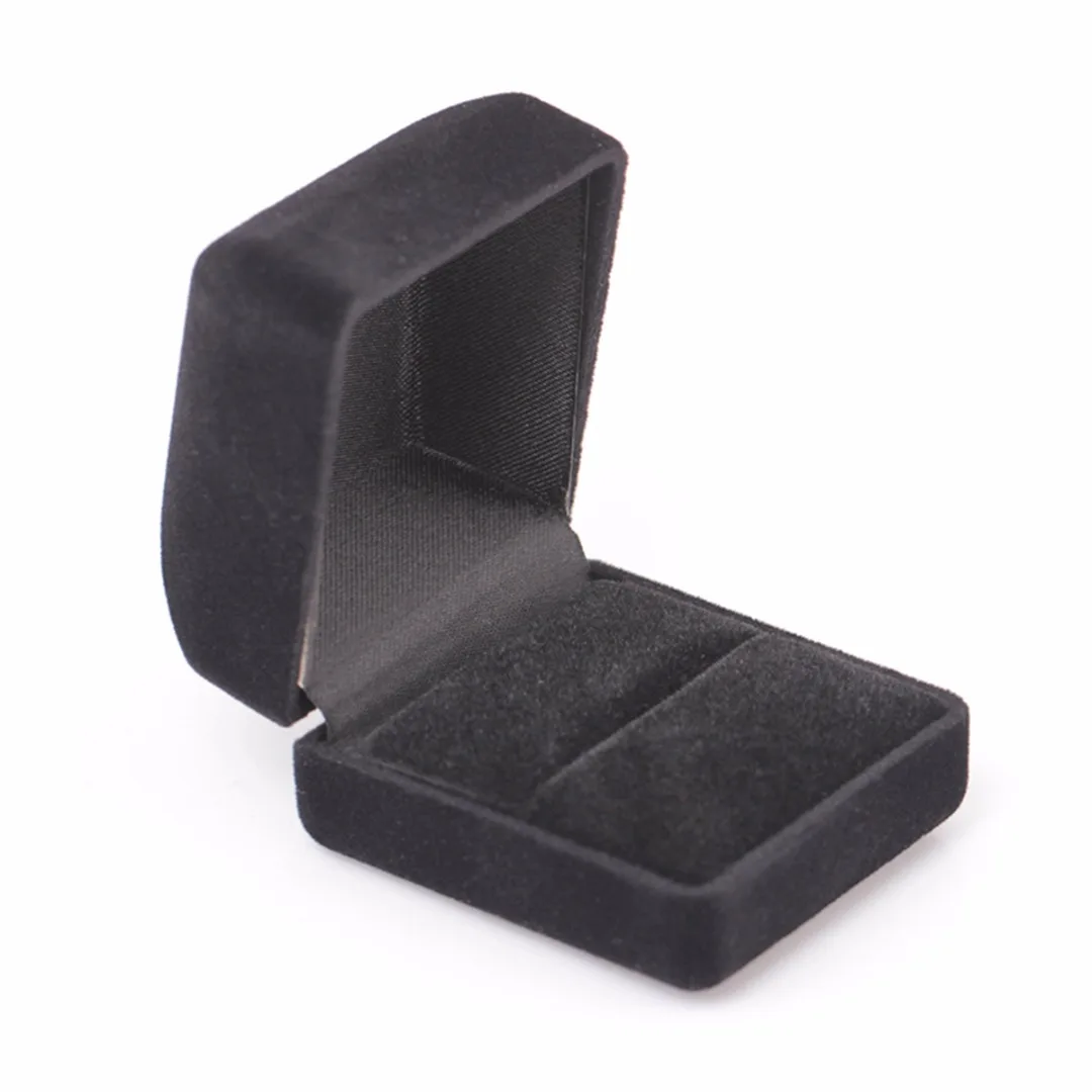Classic Square Velvet Wedding Ring Earring Necklace Jewelry Storage Gift Box Organizer Display Case Gift Boxes Shellhard