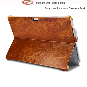 

Tablet Case Back Cover for Microsoft Surface Pro 4 Genuine Leather Folio Case for Surface Pro4 2015 HardCase Kick Stand Holder