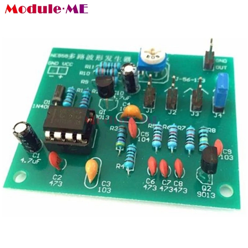 

DIY Kits NE555 Multi-channel Waveform Generator Suite Sine Triangle Square Wave Electronic Training Kit