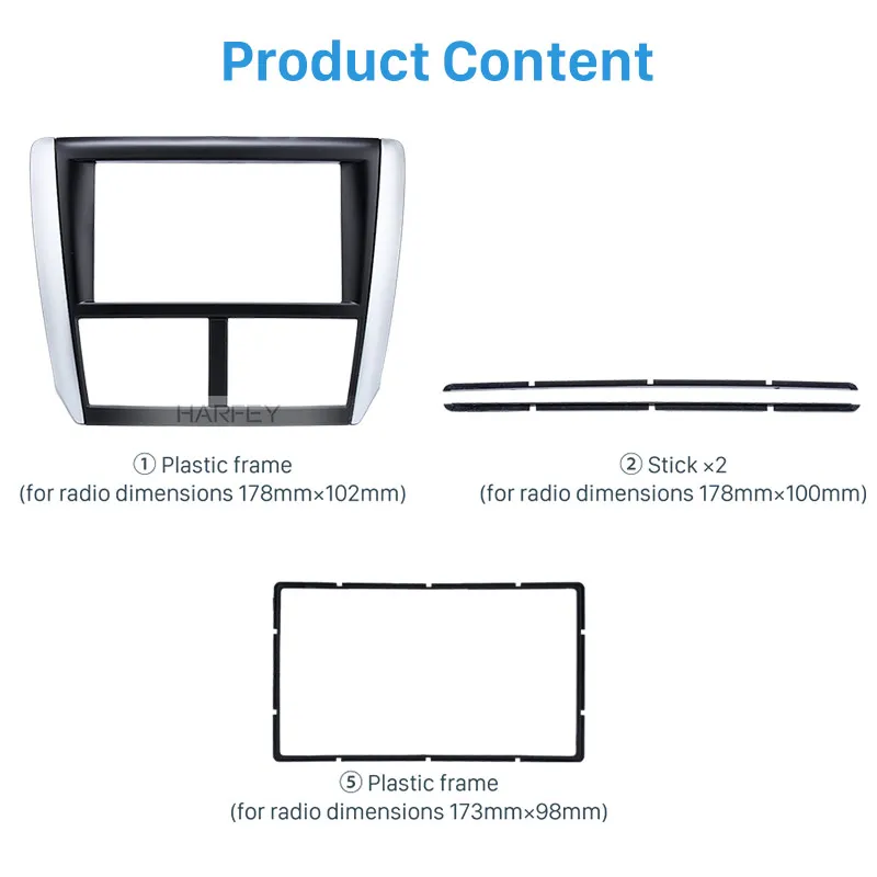 Harfey автомобильный радиоприемник фасции двойной Din для 2008 2009-2013 Subaru Forester Impreza монтажная рамка Dash CD DVD gps объемная панель Черный