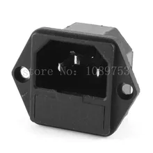 IEC C14 с разъемом «папа» Мощность на входе Панель гнездо черный AC 250 V 10A ж держатель предохранителя