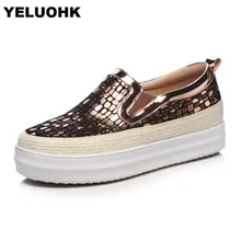 Г., новая брендовая весенняя обувь женская повседневная обувь на плоской платформе удобная женская обувь на толстой подошве без застежки