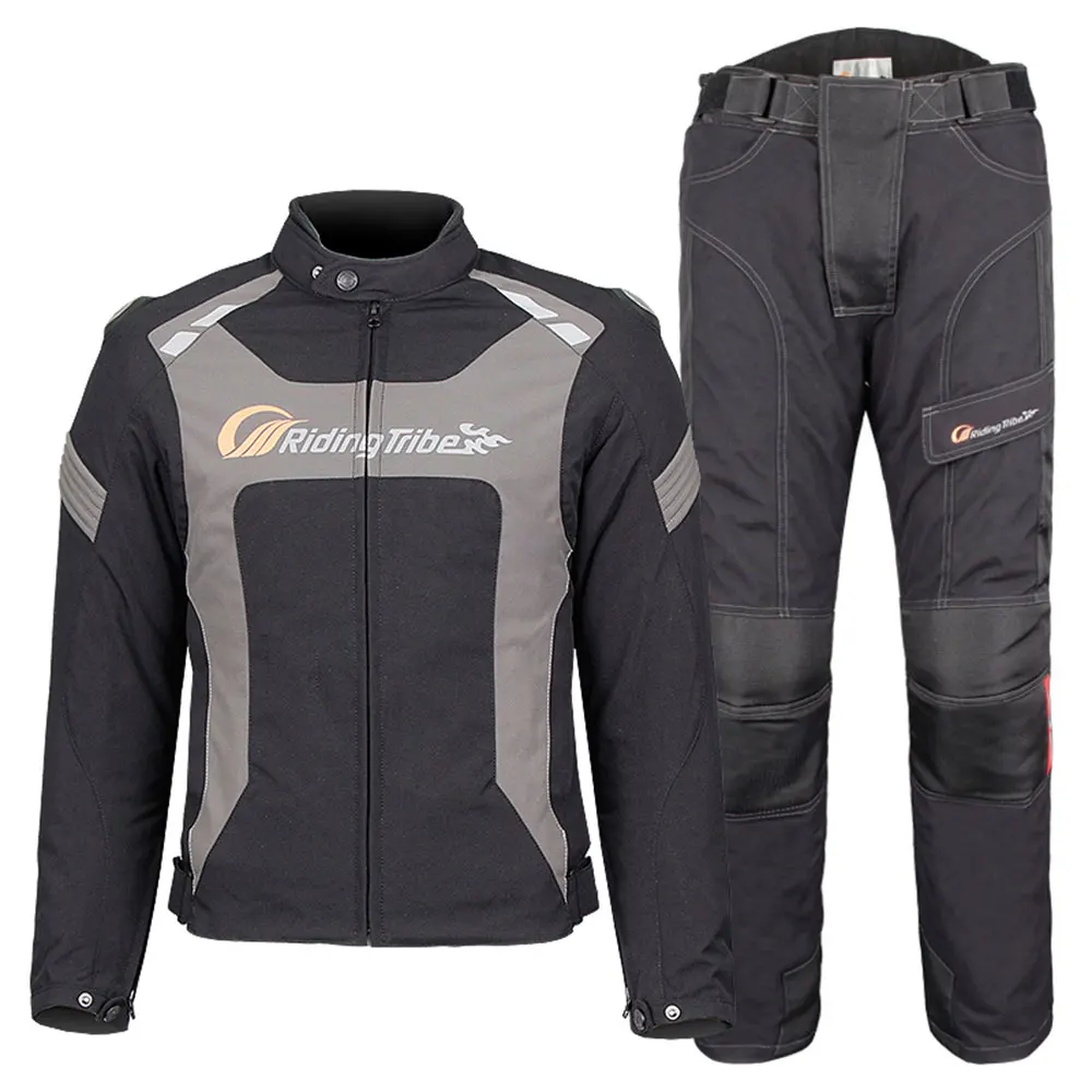 Winter Waterproof and Windproof CE Protector Armored,Padded Warm Big Size Motorcycle Pants from MOTO-BOY L, Gray