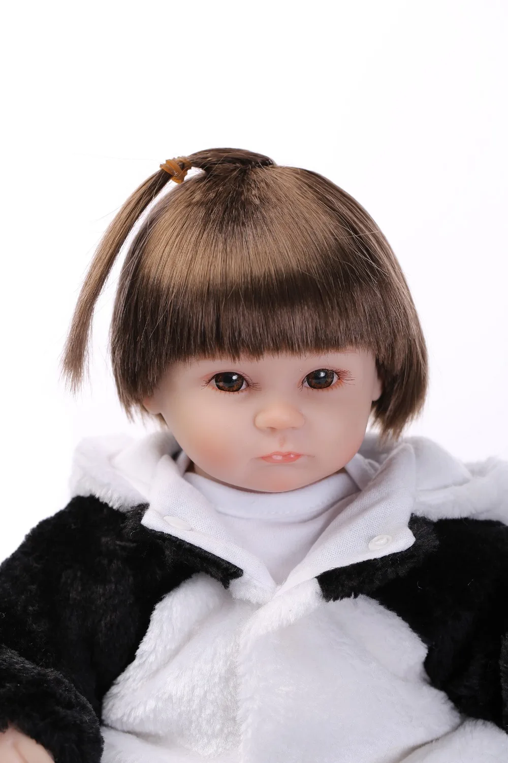 Npkколлекция 17 дюймов Реалистичная кукла boneca reborn panda, Кукла reborn baby, мягкая силиконовая виниловая кукла с реальным прикосновением, милая кукла для новорожденного