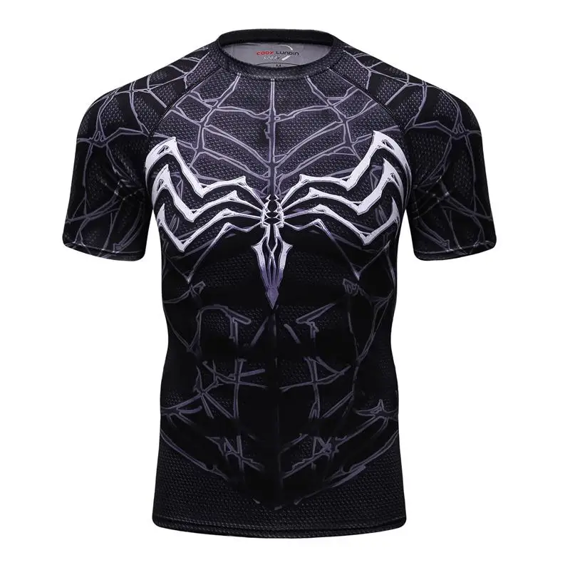 

Mens T shirt Compression Shirt New Batman 3D Printed T shirts Men Raglan Short Sleeve Superhero Fitness Tops CODY LUNDIN