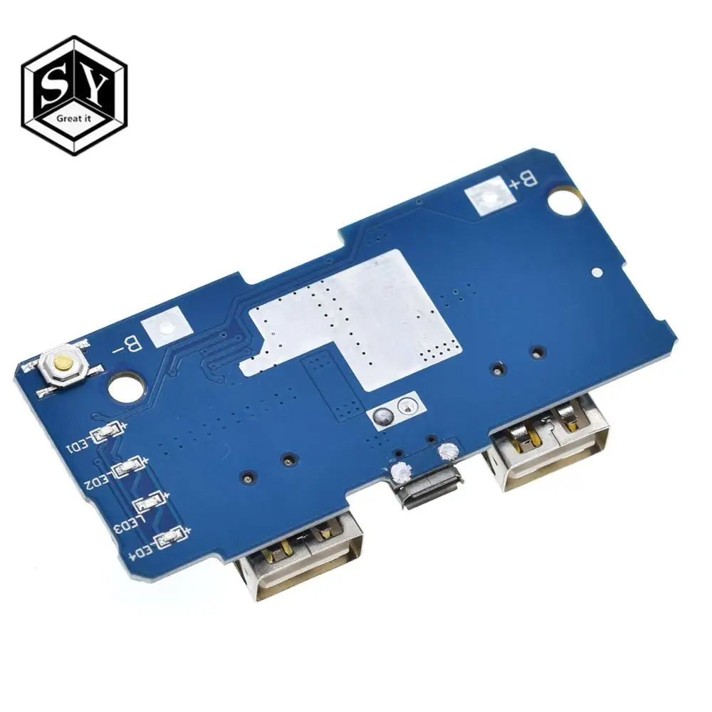 18650 Dual Micro USB 3 7 В до 5 2A Boost Мобильный Внешний аккумулятор DIY литиевая батарея
