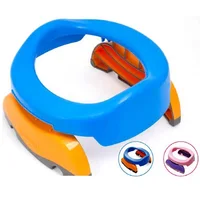 2018 New Portable Baby Infant Chamber Pots Foldaway Toilet Training Seat Travel Potty Rings with urine bag For Kids Blue Pink 2