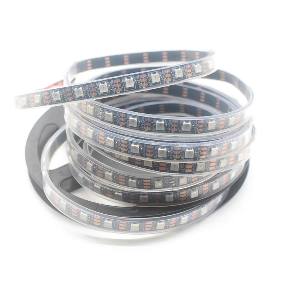 WS2812B ws2812 30/60/144 пикселей 5050 rgb индивидуально адресуемые светодиодные полосы света