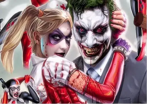 

24x36inch JOKER AND HARLEY QUINN Suicide Squad Art Print Pic Photo silk Poster