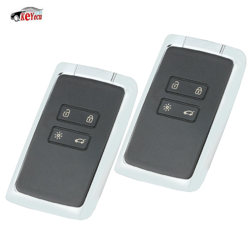 

KEYECU 2 Pcs/lot Replacement Remote Car Key Shell Case Fob for Renault Espace 5, Megane 4, Talisman
