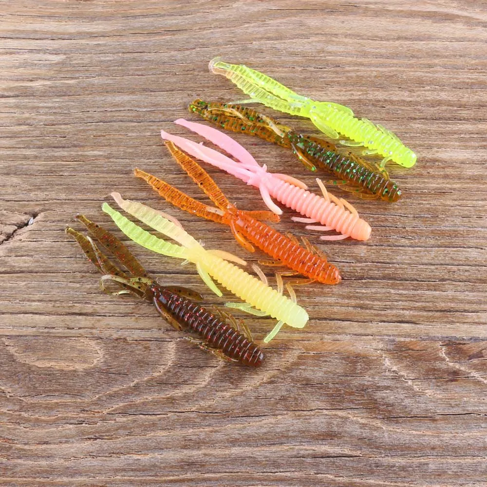 DNDYUJU 6pcs/lot 6Colors 75mm 1.9g Artificial Shrimp Fishing Lure Soft