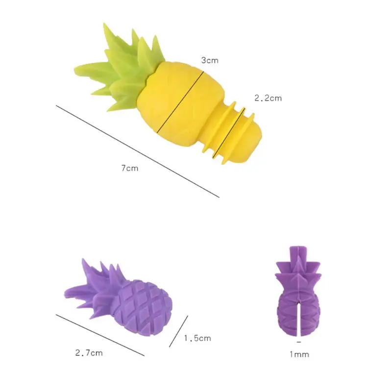 7 шт./компл. Творческий Ананас Форма пробка для бутылки вина Кухня бар Кепки инструмент Свадебная вечеринка подарок Прямая поставка JUL3