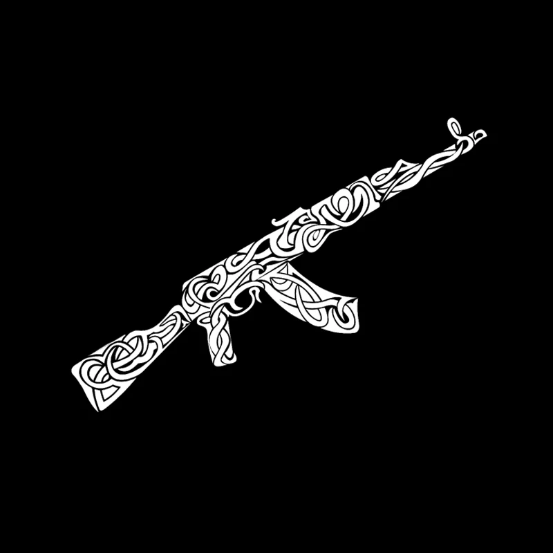 YJZT 16 4*11 6 см интересная Боевая ружье декоративный автомобильный стикер виниловая