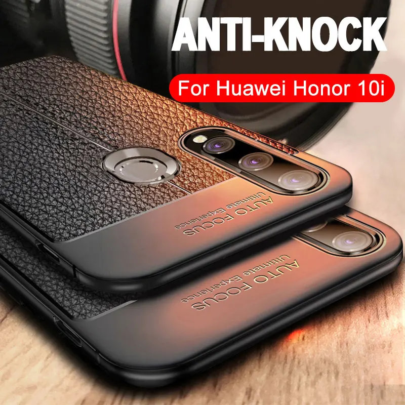 

Raugee Soft Case For Huawei Honor 10i Case Cover Leather Silicone Funda TPU Bumper Back Cover For Huawei Honor 10i Phone Case