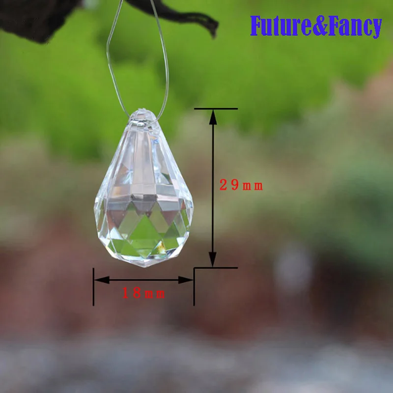 

Future and Fancy DIY Iridescent Garland Diamond Acrylic Crystal Beads Strand Shimmer Wedding decoration Free Shipping