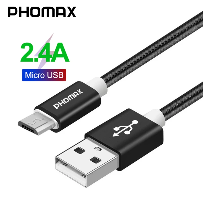 

PHOMAX Micro USB Cable Nylon Braided 1m/2m/3m Data Sync USB Charger Cable For Samsung HTC LG huawei xiaomi Android Phone Cables